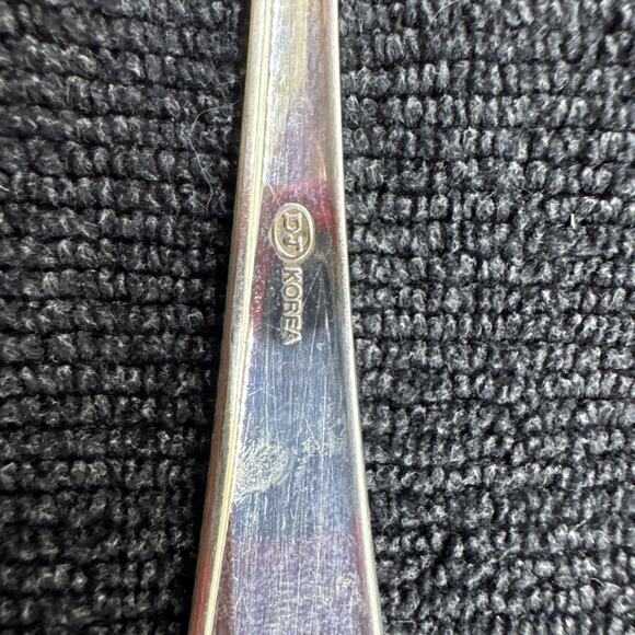 1 Tea Spoon Teaspoon Stainless DJ Korea DJ5 Glossy Round Tip Outline - Picture 5 of 7